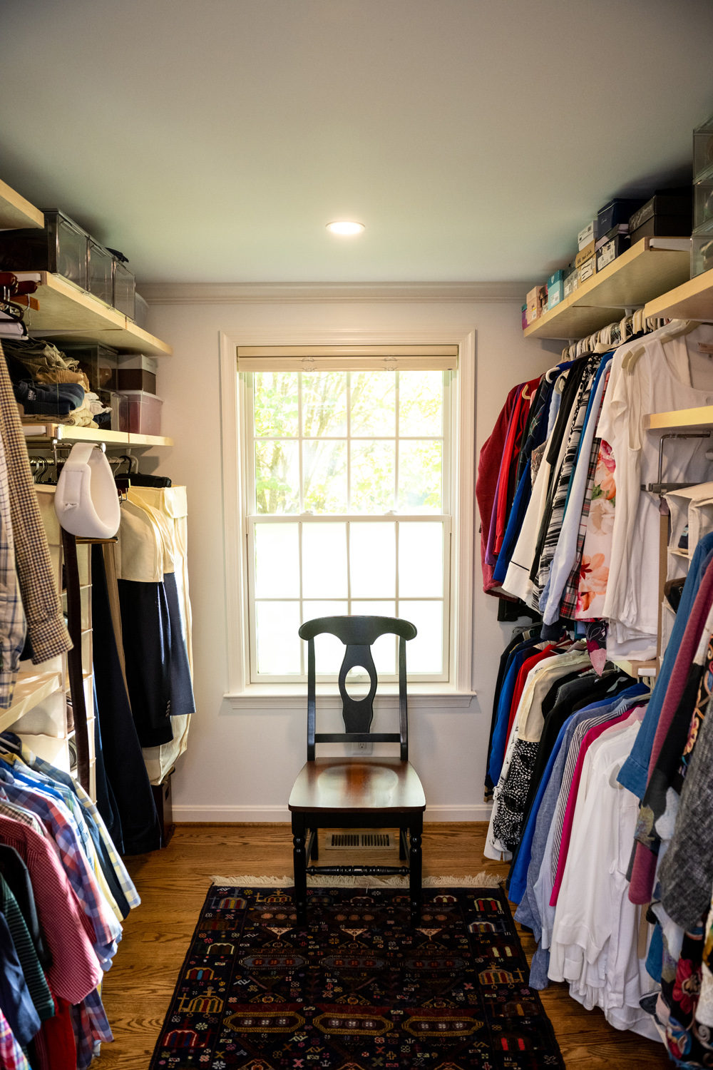 Image by Lesnick Photo Elfa Closet System installed into this walk in closet in Great Falls, VA.