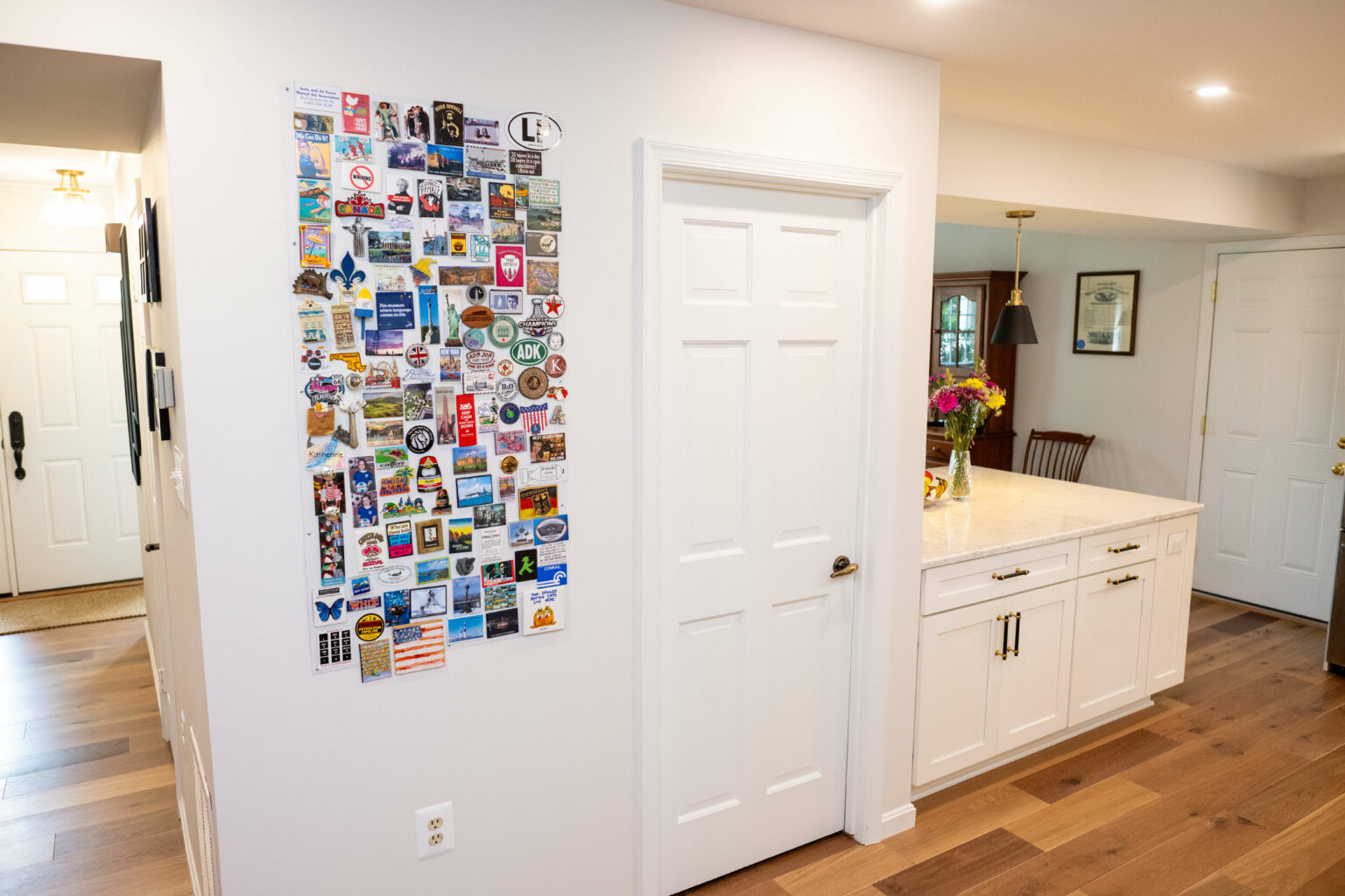 Fairfax Station Kitchen (5) A wall was removed to make space for this peninsula island.