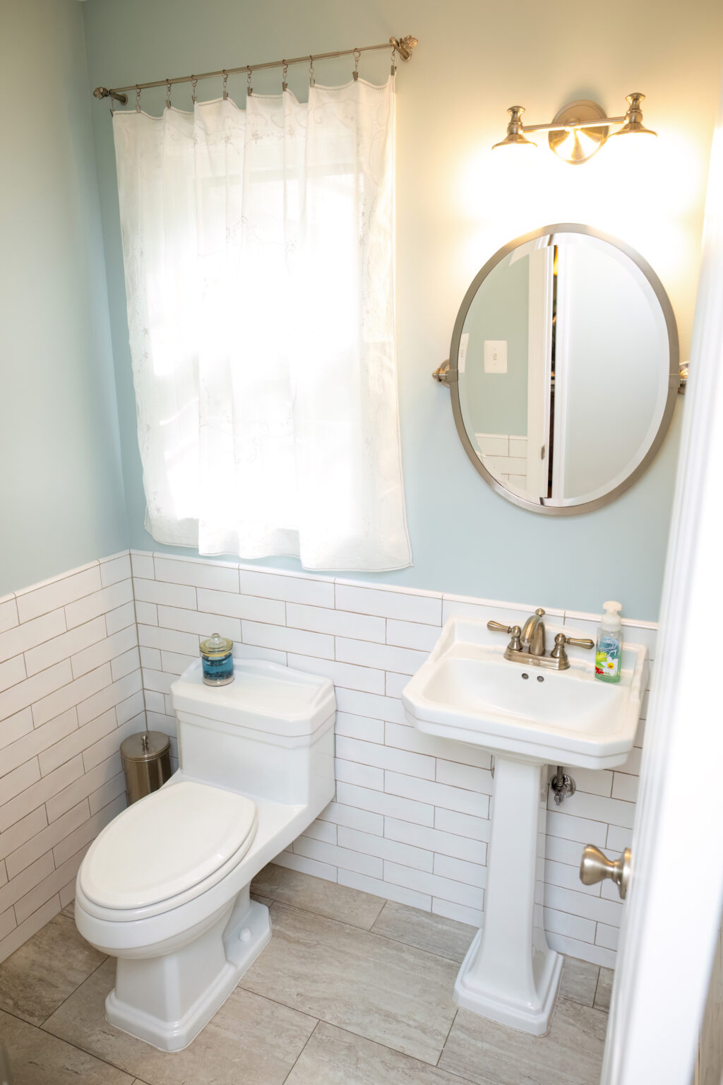 Image by Lesnick Photo powder room off the kitchen